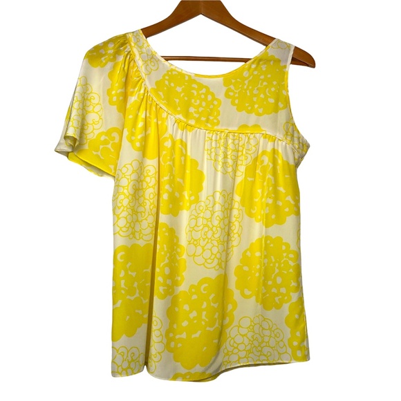 Loeffler Randall Asymmetrical Silk Floral Blouse Top - Picture 1 of 8